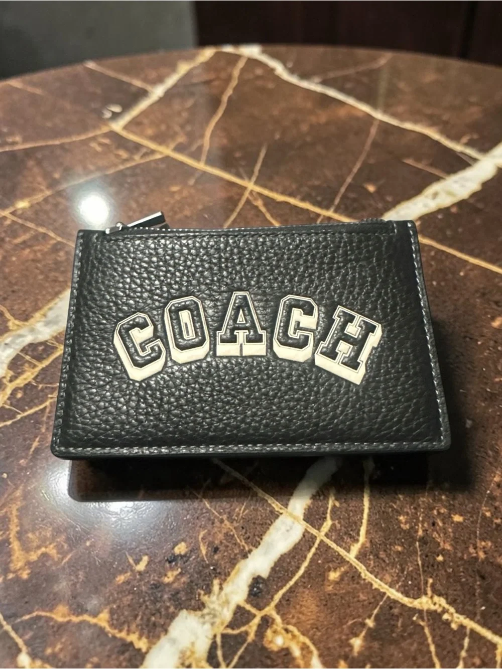Coach Varsity Zip Card Holder